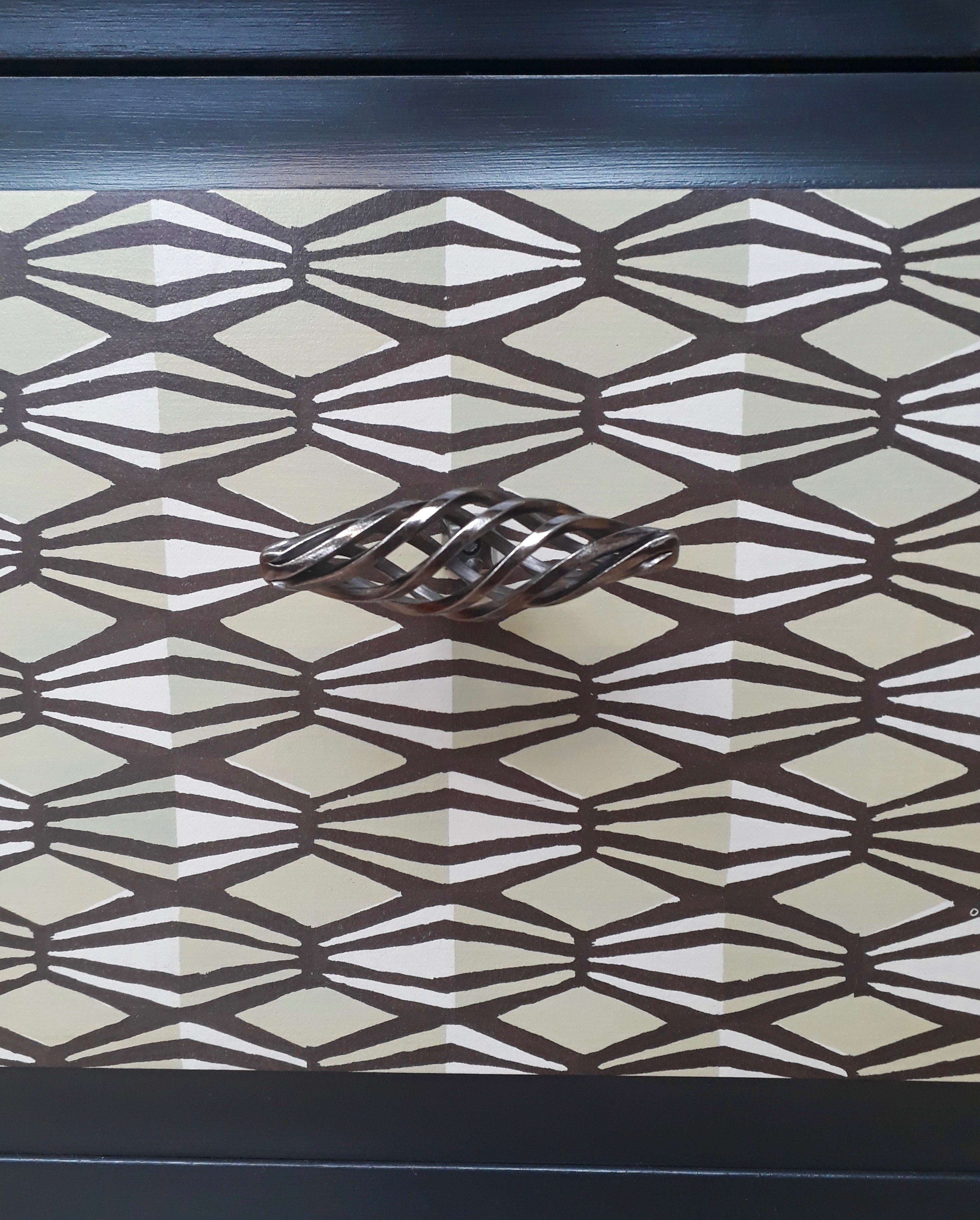 Decoupaged Stag Chest of Drawers & Mirror