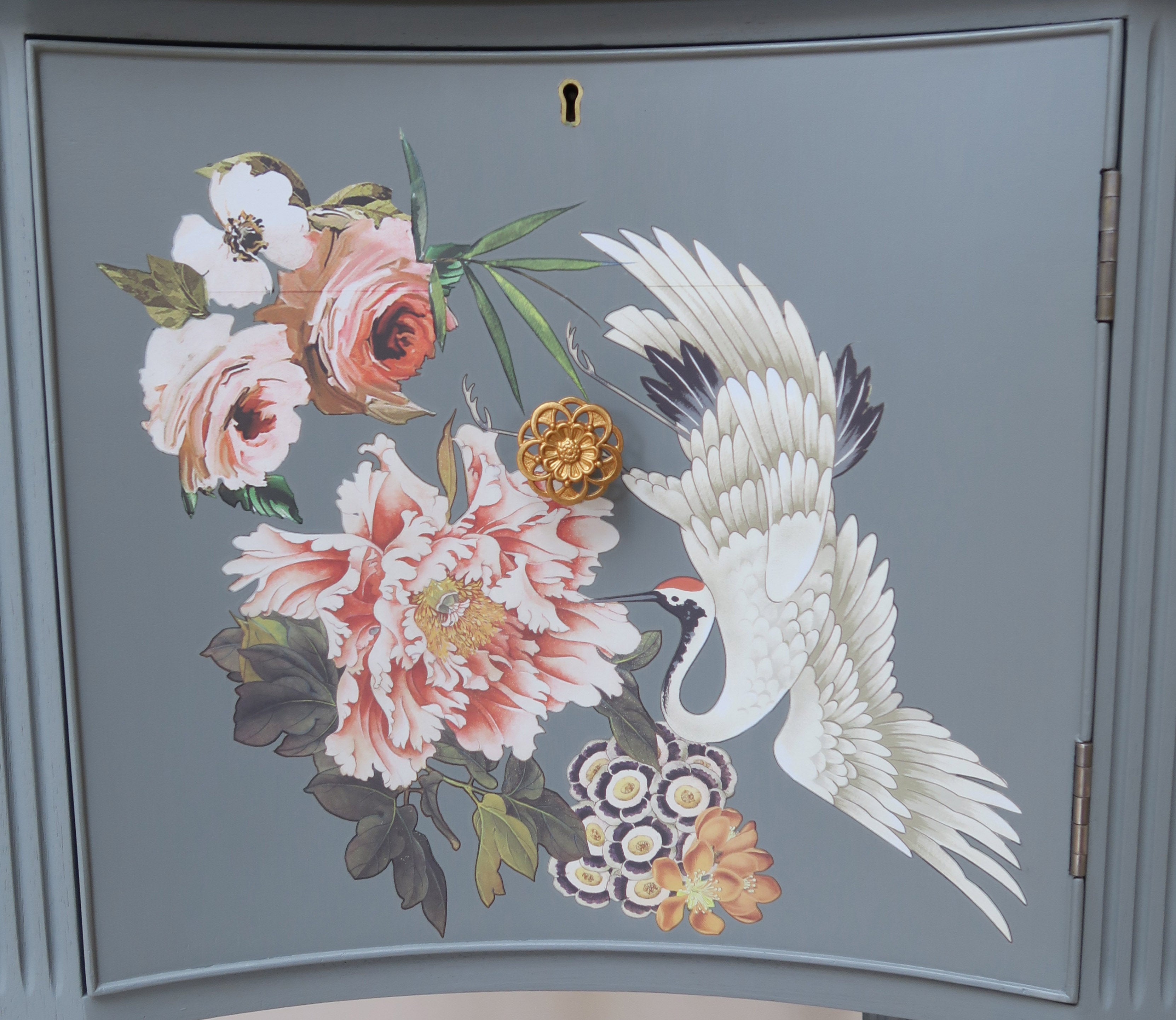 Statement Bow-fronted Sideboard: ‘Beautiful Birds’
