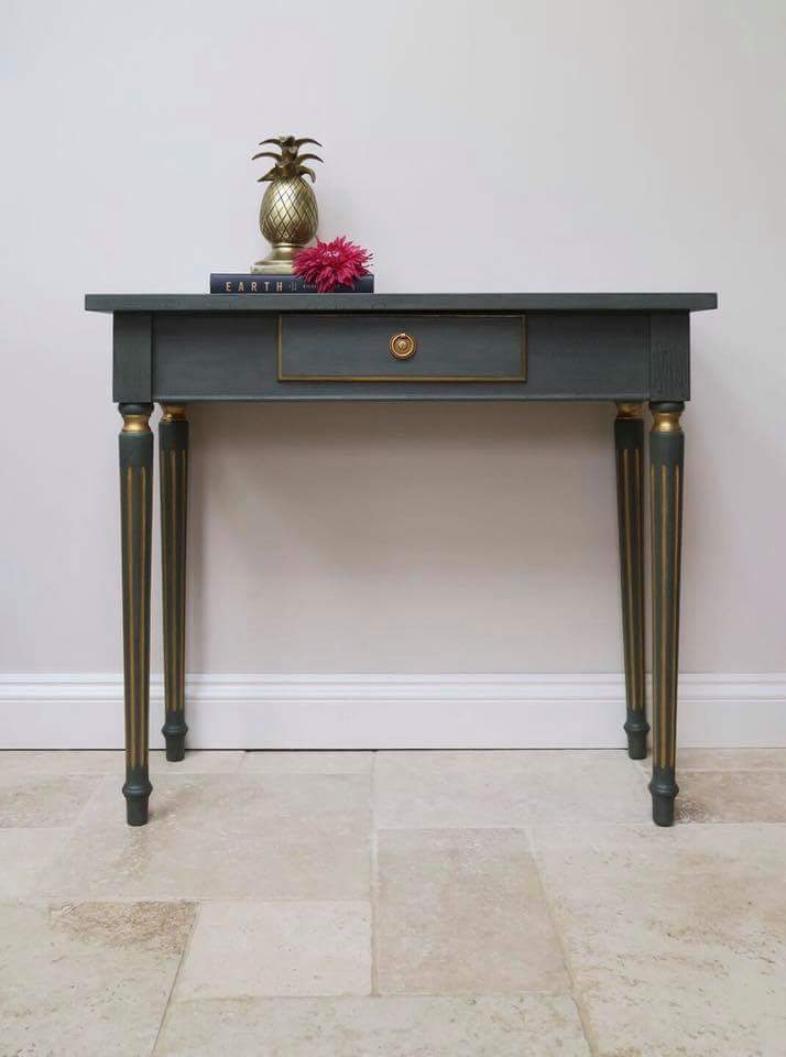 Crackle Glazed Console Table