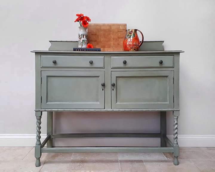 Vintage Painted Barley Twist Sideboard