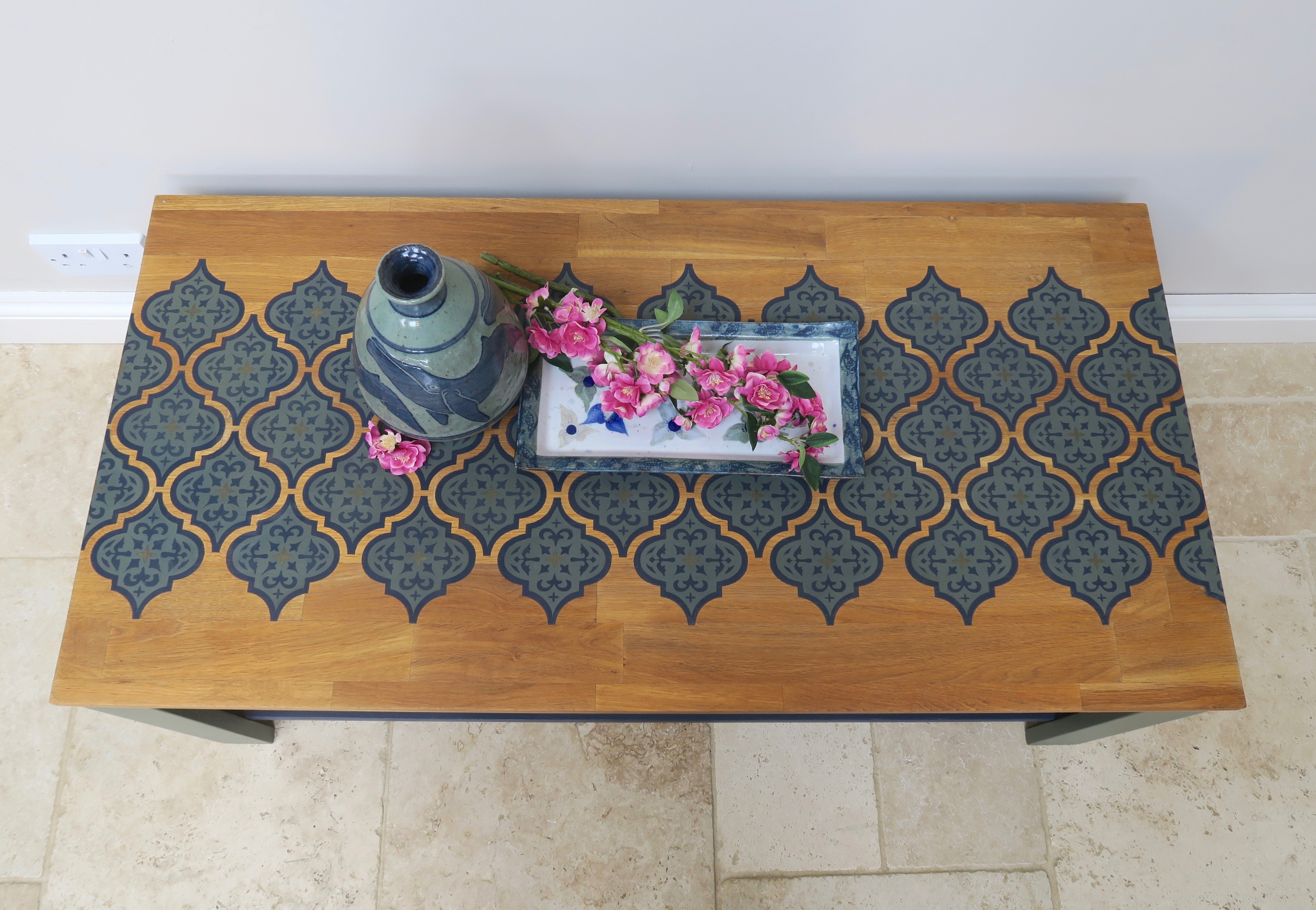 Stencilled Coffee Table