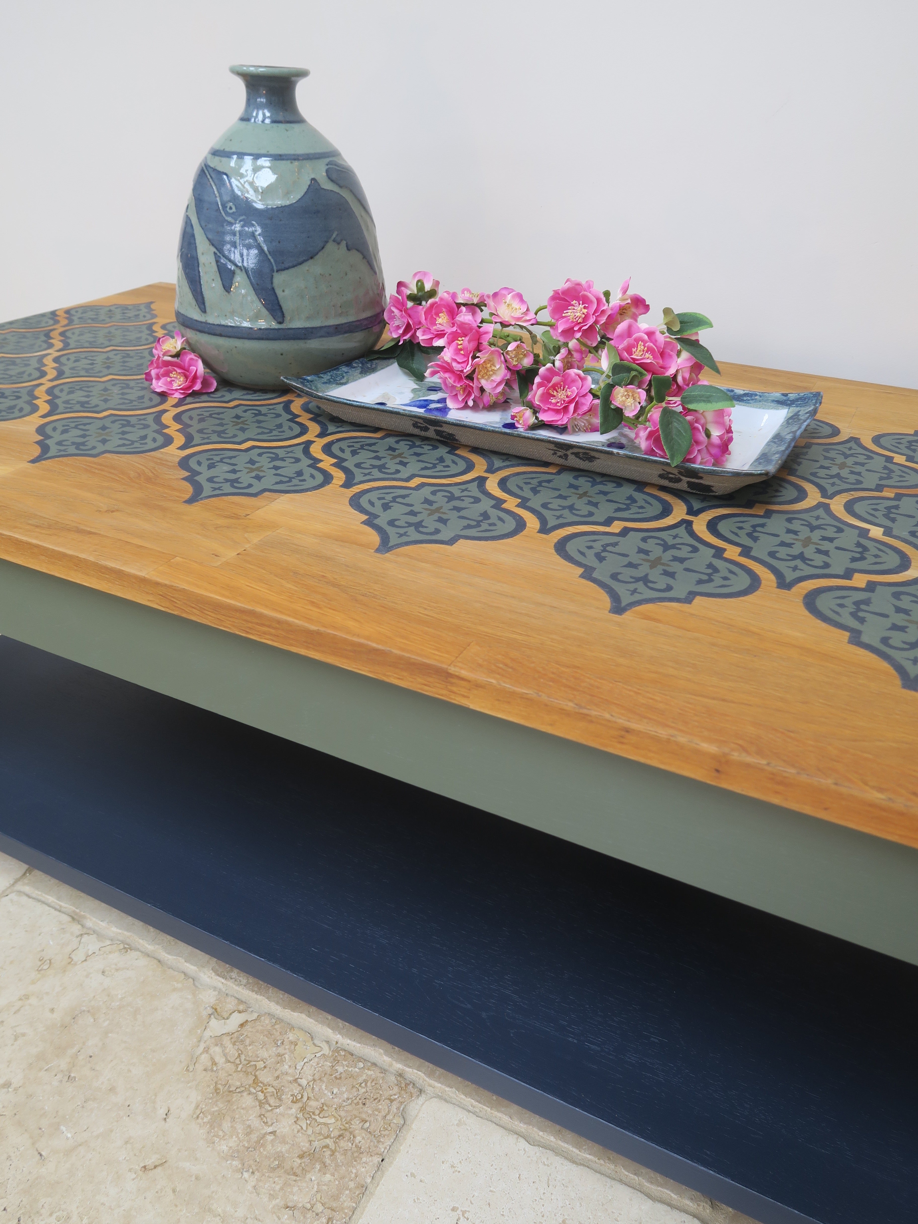 Stencilled Coffee Table