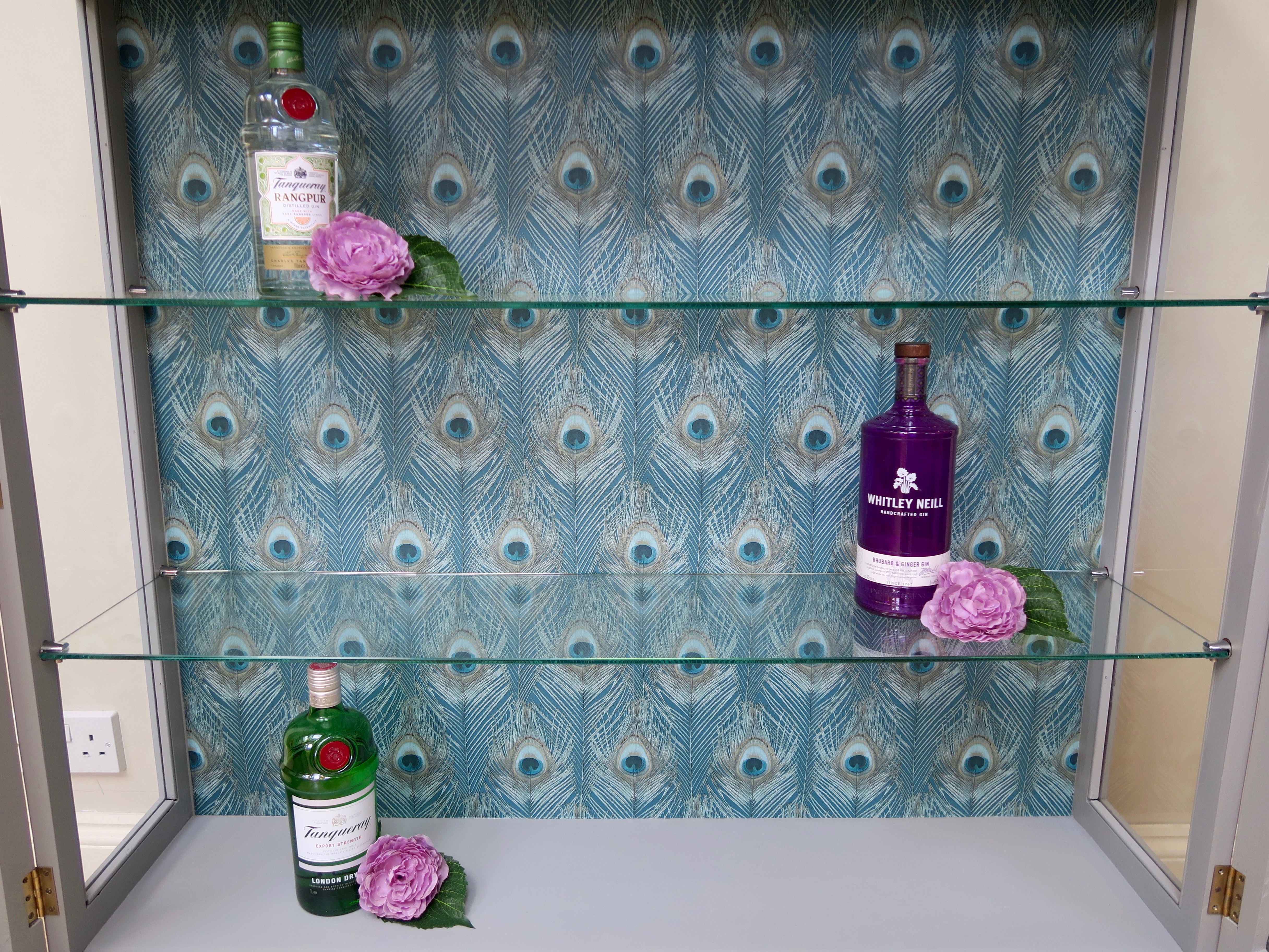 Peacock Glass Drinks Cabinet