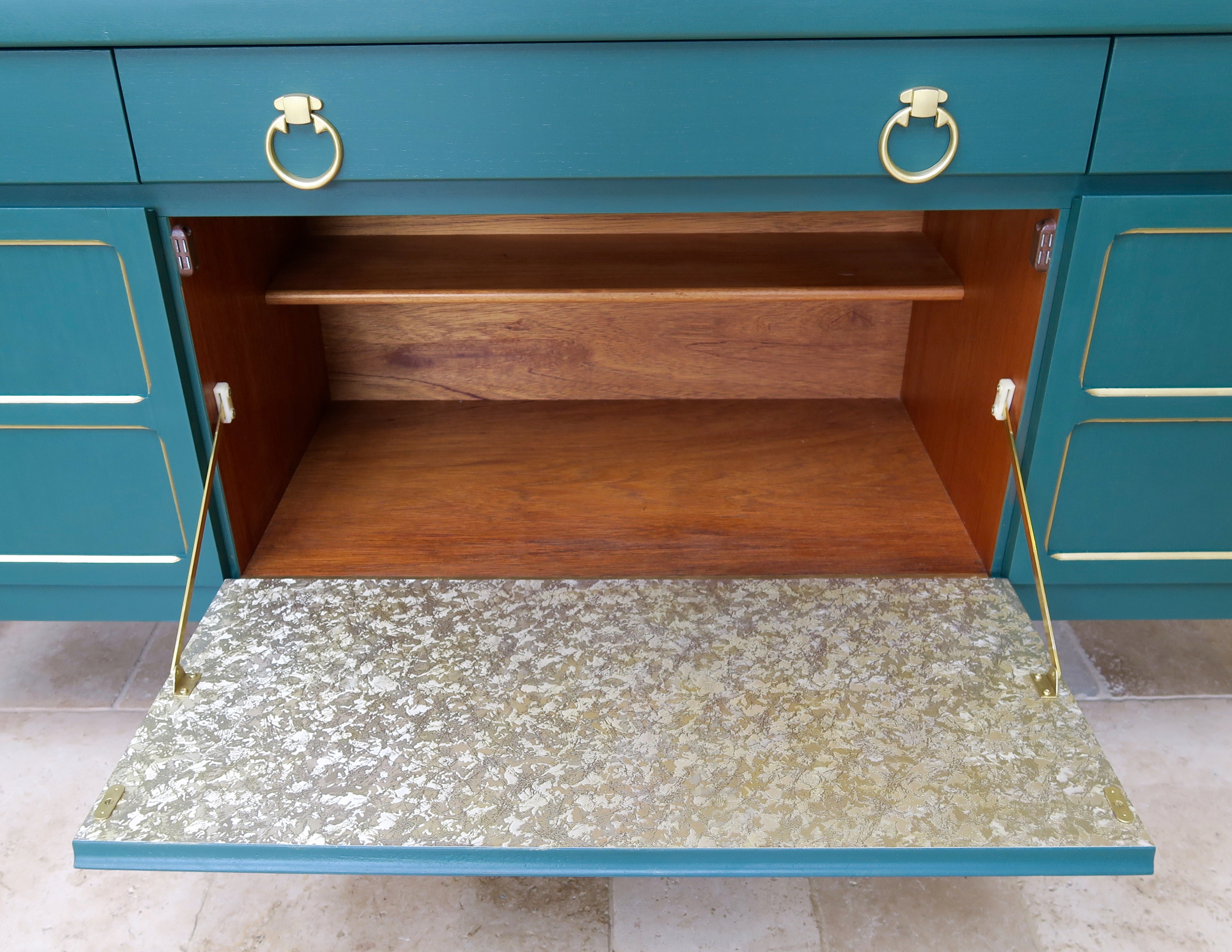 Green & Gold Nathan 'Squares' Sideboard