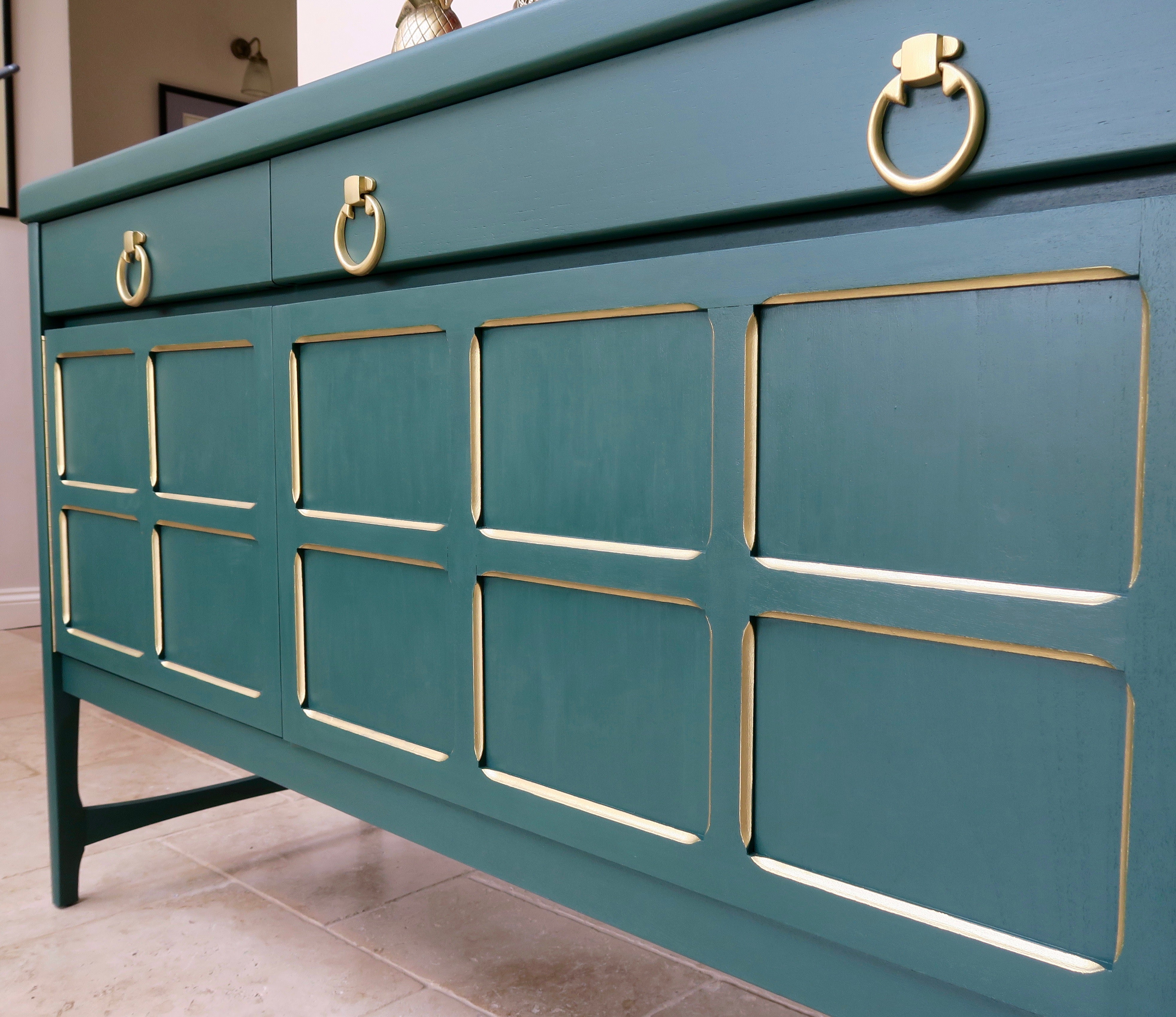 Green & Gold Nathan 'Squares' Sideboard