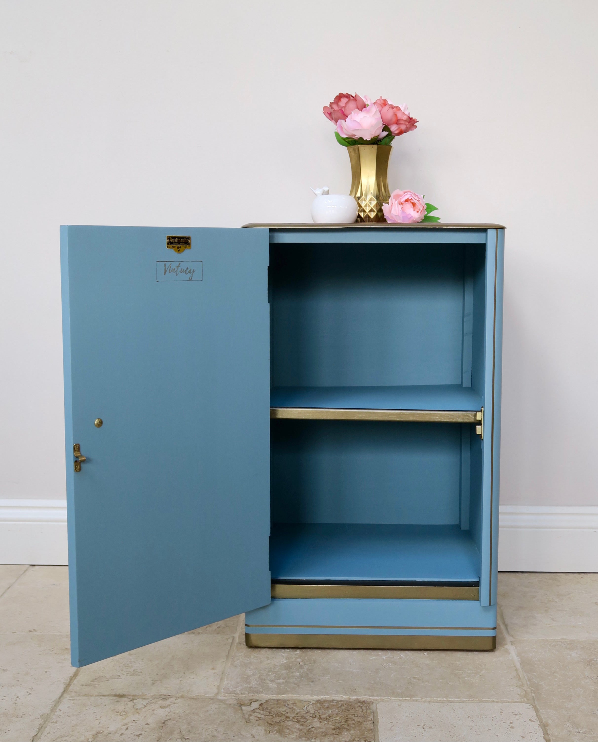 Vintage Floral Bedside Cabinet