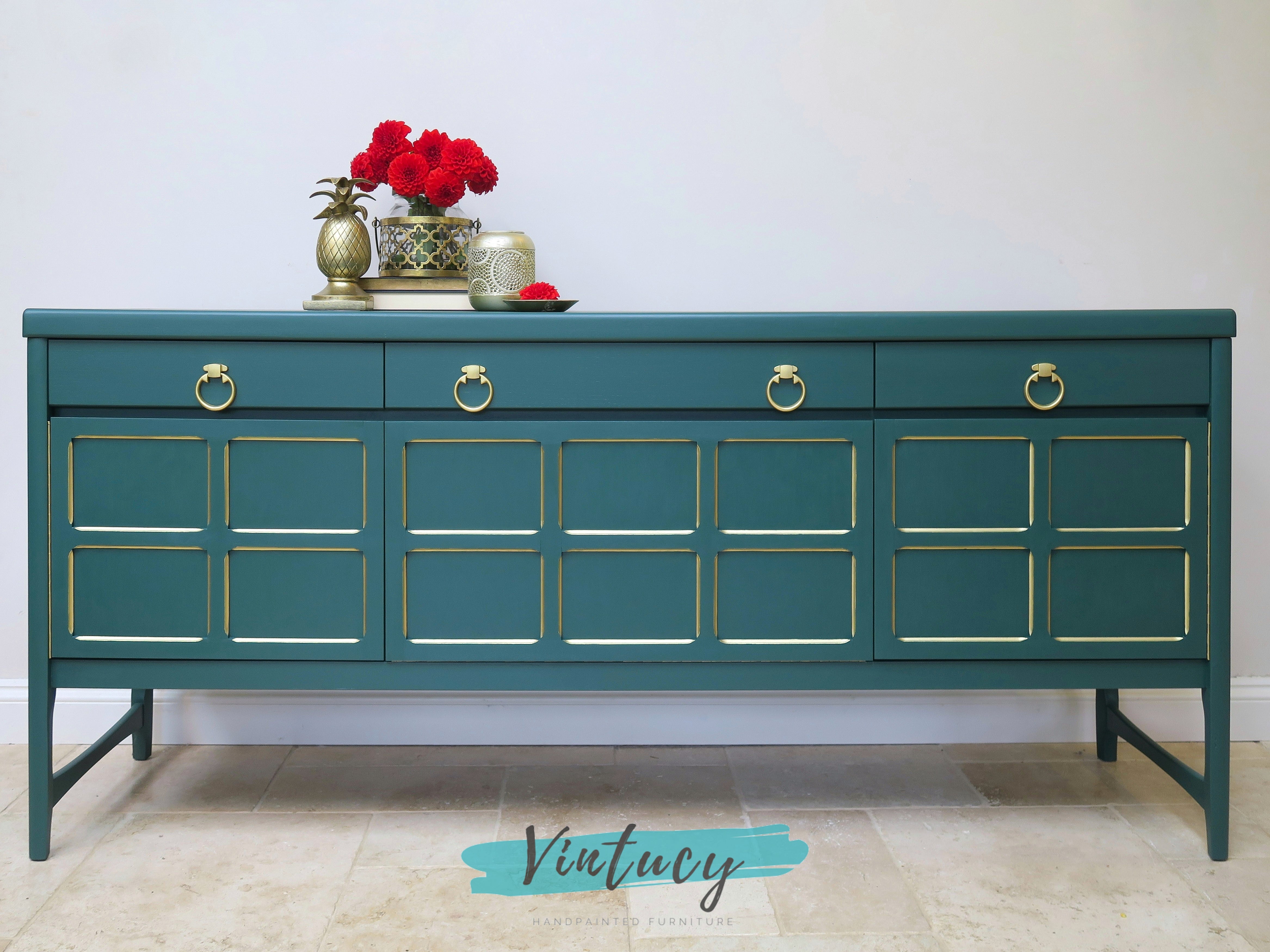 Green & Gold Nathan 'Squares' Sideboard