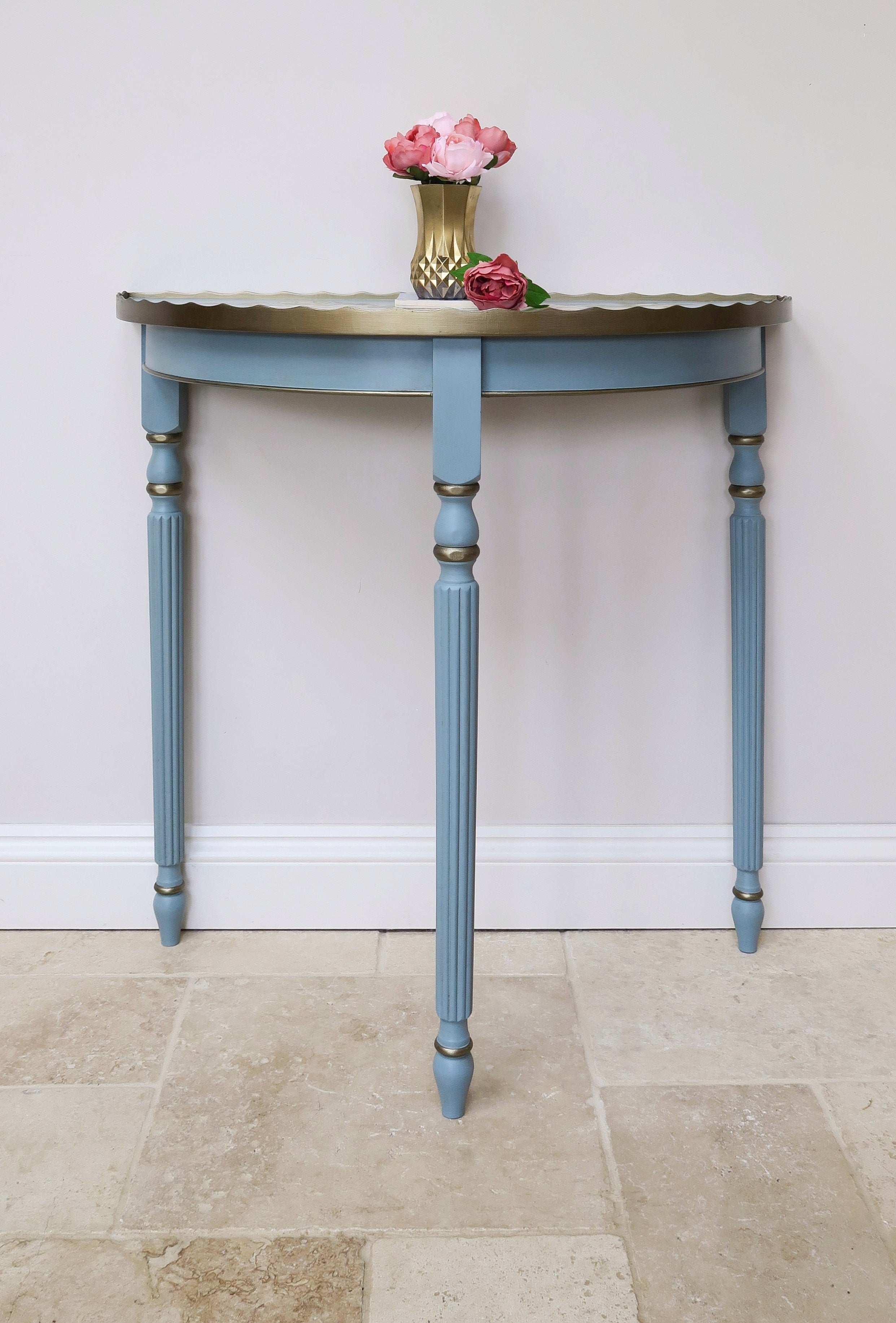 Demi-lune Vintage Console Table