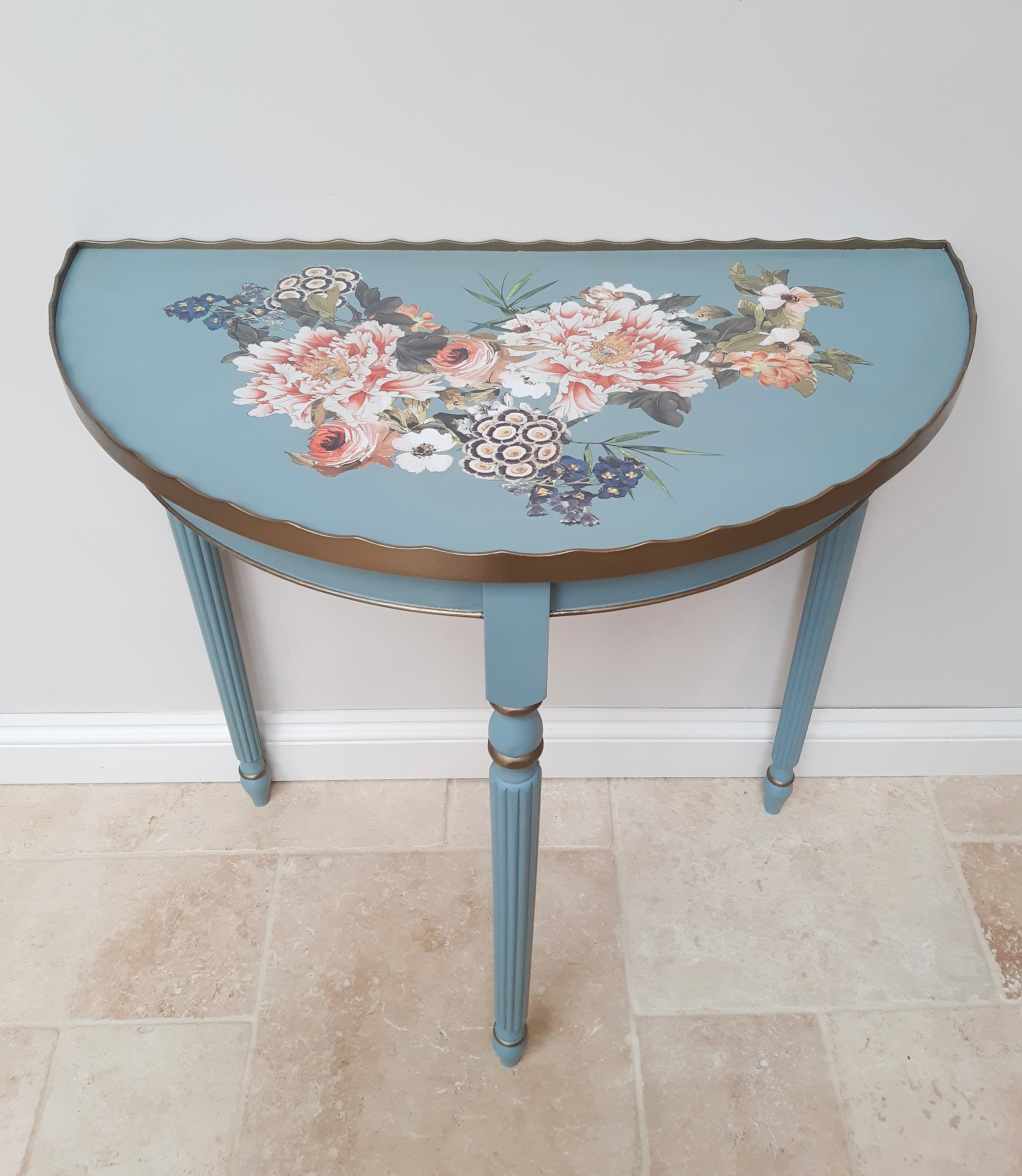 Demi-lune Vintage Console Table