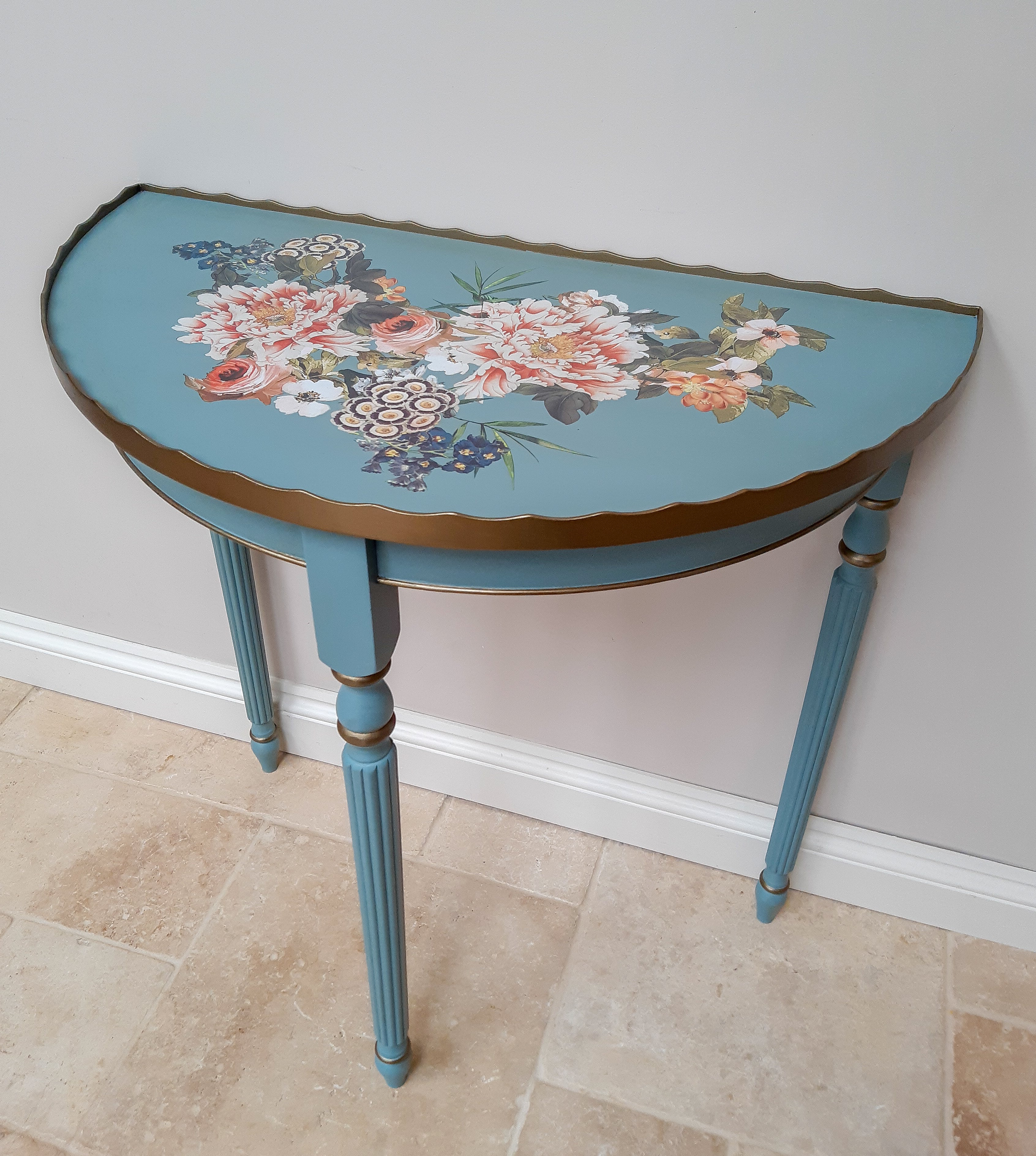 Demi-lune Vintage Console Table