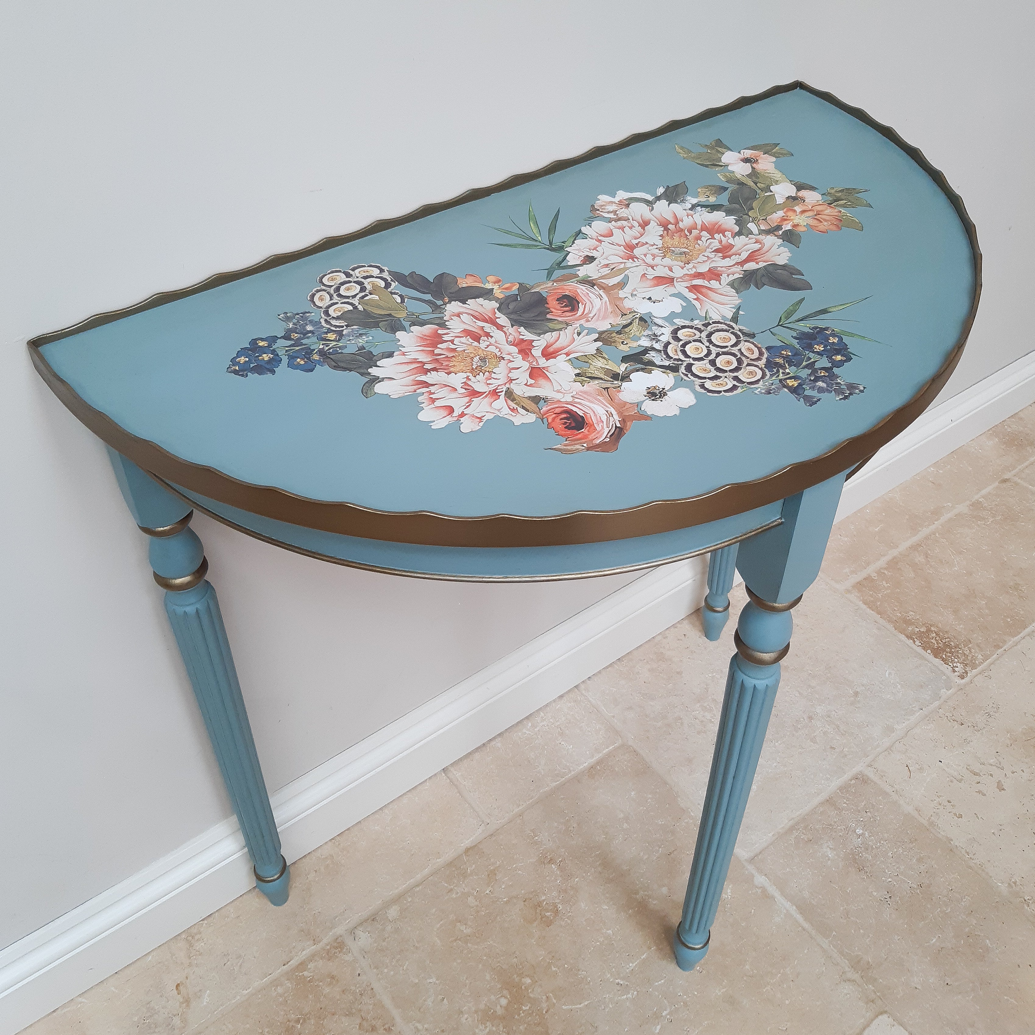 Demi-lune Vintage Console Table
