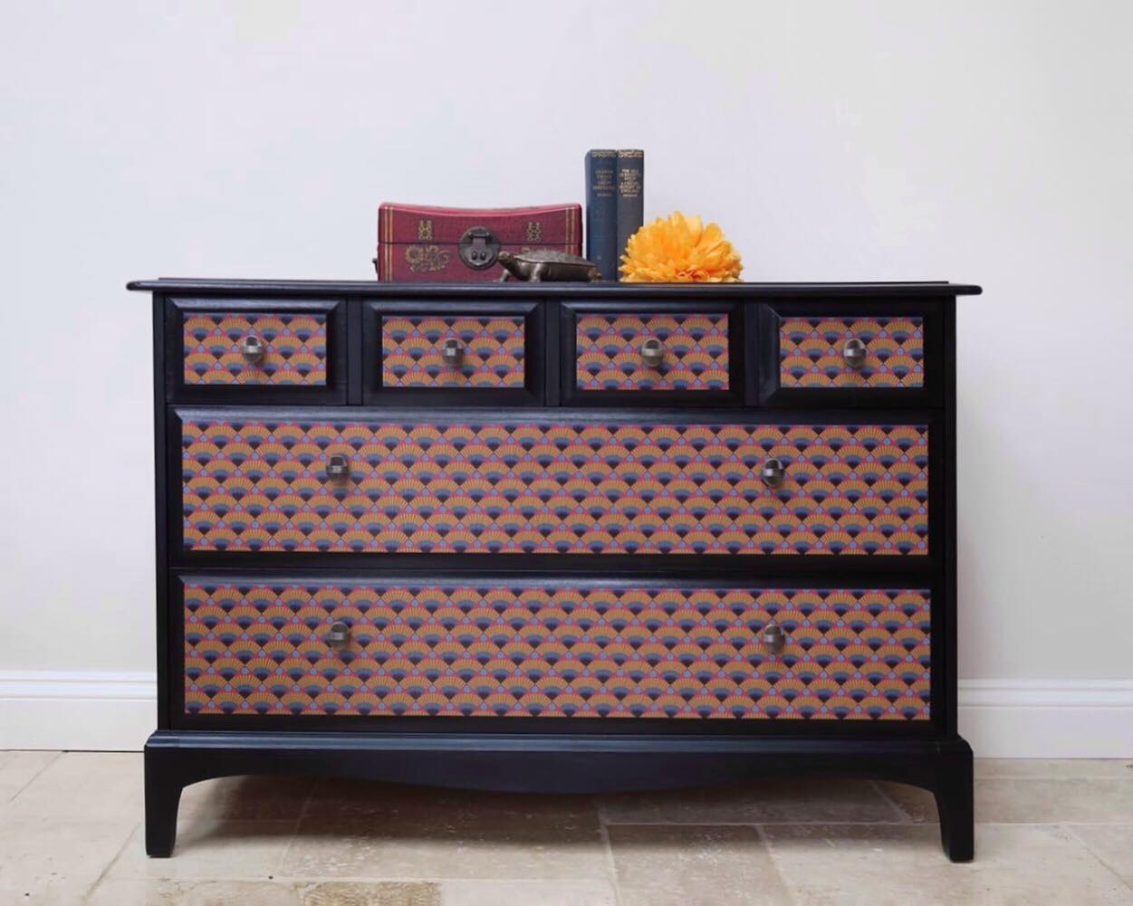 Decoupaged Stag Chest of Drawers